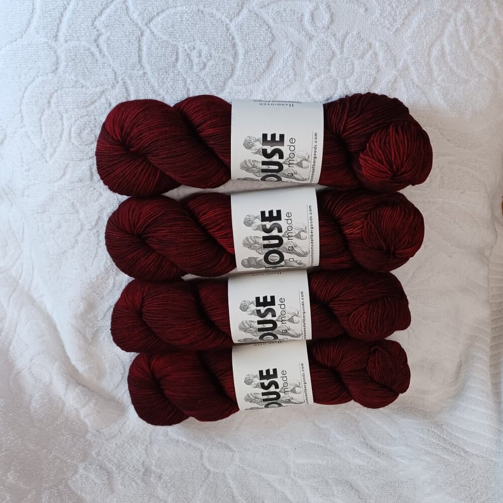 NWT House of A La Mode Sport Yarn - Velveteen (lot of 4 skeins)